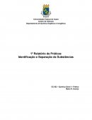 Relatório de Identificação e Separação de Substâncias