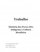 A História dos Povos Afro Indígenas e Cultura Brasileira