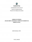 ANÁLISE SOBRE A SEGURANÇA E FORMAS DE PAGAMENTO NO AMBIENTE VIRTUAL