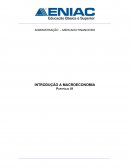 ADMINISTRAÇÃO – MERCADO FINANCEIRO INTRODUÇÃO A MACROECONOMIA