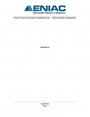 POLÍTICAS SOCIAIS E AMBIENTAIS – RECURSOS HUMANOS