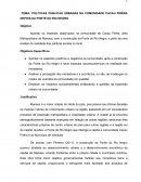 TEMA: POLÍTICAS PÚBLICAS URBANAS NA COMUNIDADE CACAU PIRÊRA DEPOIS DA PONTE DO RIO NEGRO