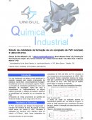 Estudo da viabilidade da formação de um compósito de PVC reciclado e casca de arroz.