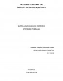 Nutrição aplicada ao Exercício