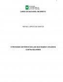 O procedimento histórico idas lei que regem a violência contra mulheres