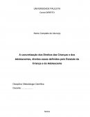 Concretização dos Direitos das Crianças e dos Adolescentes, direitos esses definidos pelo Estatuto da Criança e do Adolescente