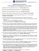 Matemática Comercial e Financeira 4ª Lista de Exercícios – Taxas Equivalentes e Juros Compostos