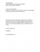 Disciplinas: Gestão do Conhecimento, Técnicas de Negociação e Desenvolvimento Pessoal e Profissional