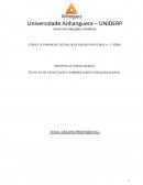 TÉCNICAS DE NEGOCIAÇÃO; COMPORTAMENTO ORGANIZACIONAL .