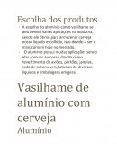 Vasilhame de alumínio com cerveja