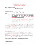 A Matemática Financeira