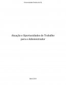 Atuação e Oportunidades de Trabalho para o Administrador