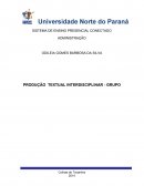 PRODUÇÃO TEXTUAL INTERDISCIPLINAR - GRUPO