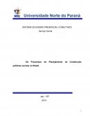 Os Processos do planejamento na construção politicas sociais no brasil