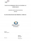 O PLANO ESTRATÉGICO DE PROHTEC COMPANY