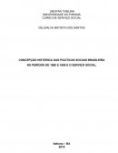 CONCEPÇÃO HISTÓRICA DAS POLÍTICAS SOCIAIS BRASILEIRA NO PERÍODO DE 1960 E 1980 E O SERVIÇO SOCIAL.