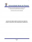 GESTÃO EM TREINAMENTO, DESENVOLVIMENTO, SAÚDE E SEGURANÇA DO TRABALHO E LIDERANÇA