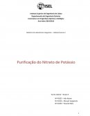 A Purificação do Nitrato de Potássio