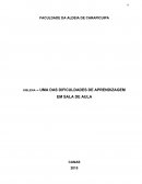 DISLEXIA – UMA DAS DIFICULDADES DE APRENDIZAGEM EM SALA DE AULA