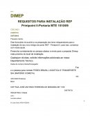 REQUISITOS PARA INSTALAÇÃO