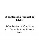 A Conferência Nacional de Saúde