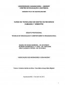 TÉCNICAS DE NEGOCIAÇÃO E COMPORTAMENTO ORGANIZACIONAL