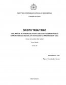 ANÁLISE DO ACORDÃO RELATADO E DISCUTIDO PELOS MINISTROS DO SUPREMO TRIBUNAL FEDERAL (STF) NO RECURSO EXTRAÓRDNIÁRIO Nº 32582.