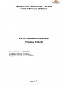 ATPS – Planejamento Programação Controle de Produção