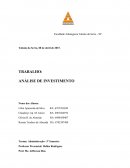 ANALISE DE INVESTIMENTO