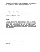 FATORES QUE INFLUÊNCIARAM NO DESLIGAMENTO DE FUNCIONARIOS DE UMA INDÚSTRIA DE ALIMENTOS DO DISTRITO FEDERAL EM 2014