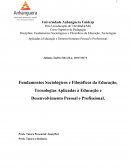 Fundamentos Sociológicos e Filosóficos da Educação