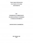 PIM I FUNDAMENTOS DA ADIMINISTRAÇÃO RECURSOS MATERIAIS E PATRIMONIAS E TÉCNICAS DE INFORMÁTICA