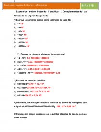 Notação Científica - Exercícios Resolvidos, PDF