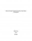 O Efeito da Solução Tampão No Equilíbrio Ácido Básico Homeostático