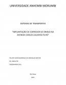 SISTEMAS DE TRANSPORTES - IMPLANTAÇÃO DE CORREDOR DE ÔNIBUS