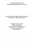 A INCLUSÃO DE PESSOAS COM DEFICIÊNCIA NA EDUCAÇÃO FÍSICA ESCOLAR – PRESSUPOSTOS BÁSICOS