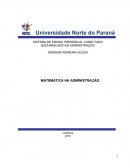 Matematica na administração