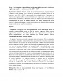 Tema: “Revisitando a responsabilidade social em grandes empresas de Londrina e região: a percepção e a prática no período 2000 – 2003”