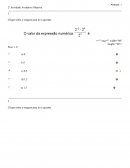 Matemática 2° avaliação