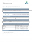 Formulário sobre o uso de metilfenidato