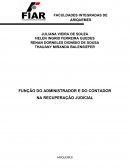 FUNÇÃO DO ADMINISTRADOR E DO CONTADOR NA RECUPERAÇÃO JUDICIAL