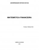 Lista de exercícios Matemática Financeira