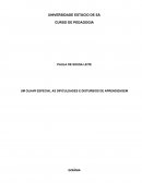 UM OLHAR ESPECIAL AS DIFICULDADES E DISTÚRBIOS DE APRENDIZAGEM