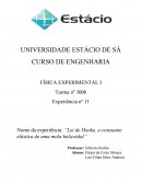 Lei de Hooke:A Constante elástica de uma mola helicoidal