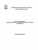 PROJETO DE PESQUISA VIOLÊNCIA DOMÉSTICA E COMUNITÁRIA CONTRA CRIANÇA E ADOLESCENTE.
