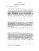 QUESTIONÁRIO FUNDAMENTOS DA EDUCAÇÃO II