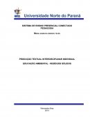 A EDUCAÇÃO AMBIENTAL - RESÍDUOS SÓLIDOS