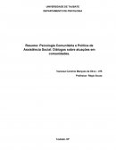 Psicologia Comunitária e Política de Assistência Social: Diálogos sobre atuações em comunidades