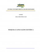 PESQUISA E LINGUAGEM CIENTIFICA