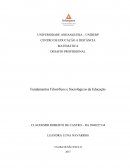Anhanguera - Fundamentos Filosófcos e Sociológicos da Educação
